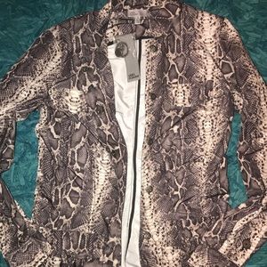 New with Tags. Size 4 Trendy Snakeskin Jacket